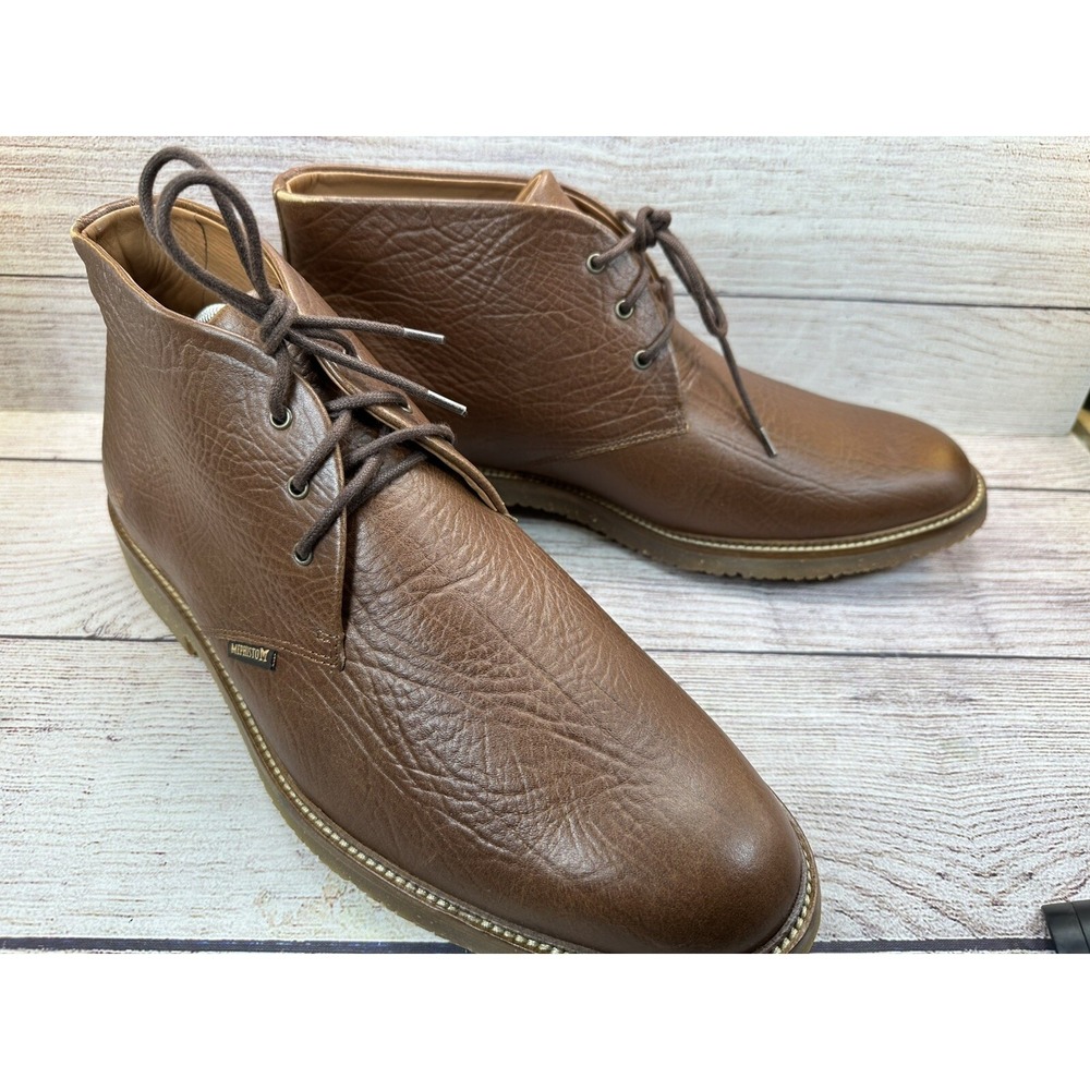 MEPHISTO MENS CHUKKA POLO BOOT 11 M (EUR 10.5) DESERT TAN LEATHER **NEVER WORN**